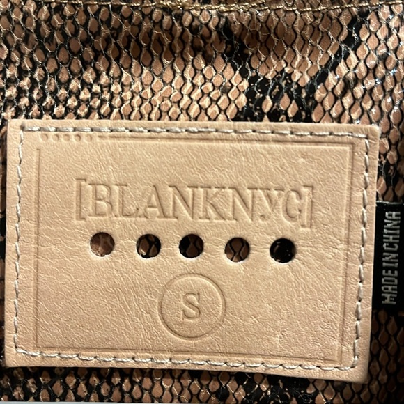 Blank NYC soft faux leather animal print jacket. Like New ! - Picture 2 of 3